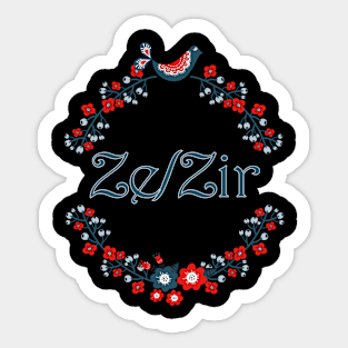 Distinguished Ze/Zir Sticker